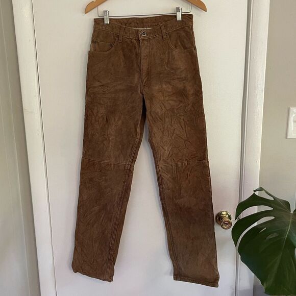 Skotts Leather Washable Suede Pants in Brown - Picture 9 of 10